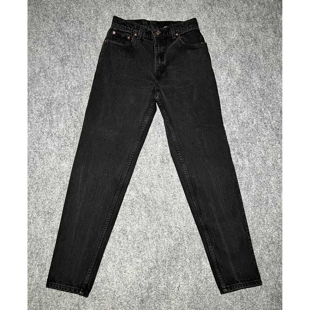 VTG Levi's 550 Relaxed Fit Tapered Leg Jeans Tag 11 Long (28x32) Black USA Made